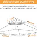Grill Gazebo Replacement Canopy Roof - Figfeu 5x8 Double Tiered Outdoor BBQ Gazebo Canopy Top Cover Grill Shelter Cover Only Fit for Model L-GG001PST-F (Khaki)