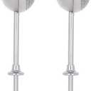 HULISEN Set of 2 Flour Duster for Baking, Powdered Sugar Shaker Duster, 18/8 Stainless Steel Pick Up and Dust Flour Sifter with Spring-operated Handle for Easy One-handed Operation (Silver)