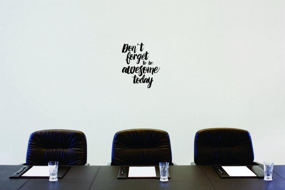 Design With Vinyl Design With Vinyl Wall Decal Dont Forget to Be Awesome Today Motivational Wall Decal for Boys Girls Bedroom - Size: 11 Inch X 22 Inch (Black)
