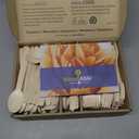 Disposable Wooden Cutlery Set - 100% Home Compostable - 300 Mix (120 Forks, 120 Spoons and 80 Knives) 6.5", Bamboo Utensils Alternative, Eco-Friendly, Organic, Sustainable and Carbon Neutral Certified