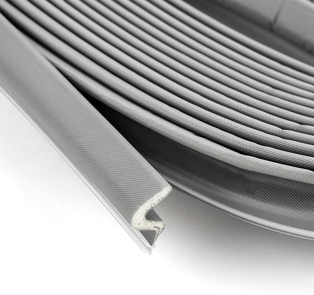 Weather Stripping Door Seal Strip Soundproof Q Foam Tape, Exterior Door Insulation Strip for Large Gap, Easy to Install(Grey, 60FT)