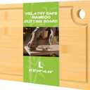 Extra Large Bamboo Cutting Boards for Kitchen 17.5"11", Reversible Wood Cutting Board with Juice Groove & Side Handles, Chopping Board for Meat & Cheese,100% Organic Bamboo