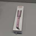 Automatic Curling Iron, 1 Inch with 3 Temps Rotating Curling Iron, 2-Way Rotation Hair Curler, Ionic, Ceramic Coating, Anti-Scald & Tangle, Auto Shut-Off for Hair Styling (Pink)