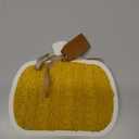 Holiday Home 6.7 in Wood Table Décor Pumpkin Sweater Yellow