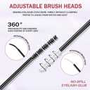 Lash Cluster Glue, 2-in-1Waterproof Eyelash Glue, 72 Hours Strong Hold, Gentle and Non-Irritating, Easy to Use and Remove 0.34 Fl Oz (Pack of 1)