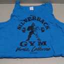 96.4% Silverback Gym Apparel Venice beach California, retro Tank Top blue XL