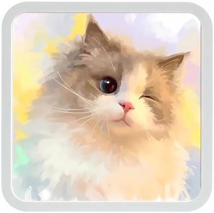 AOPALE Bathroom Decor Towel Racks for Bathroom Foldable Towel Storage Organizer Lavatory Wall Mounted (Ragdoll Cat)