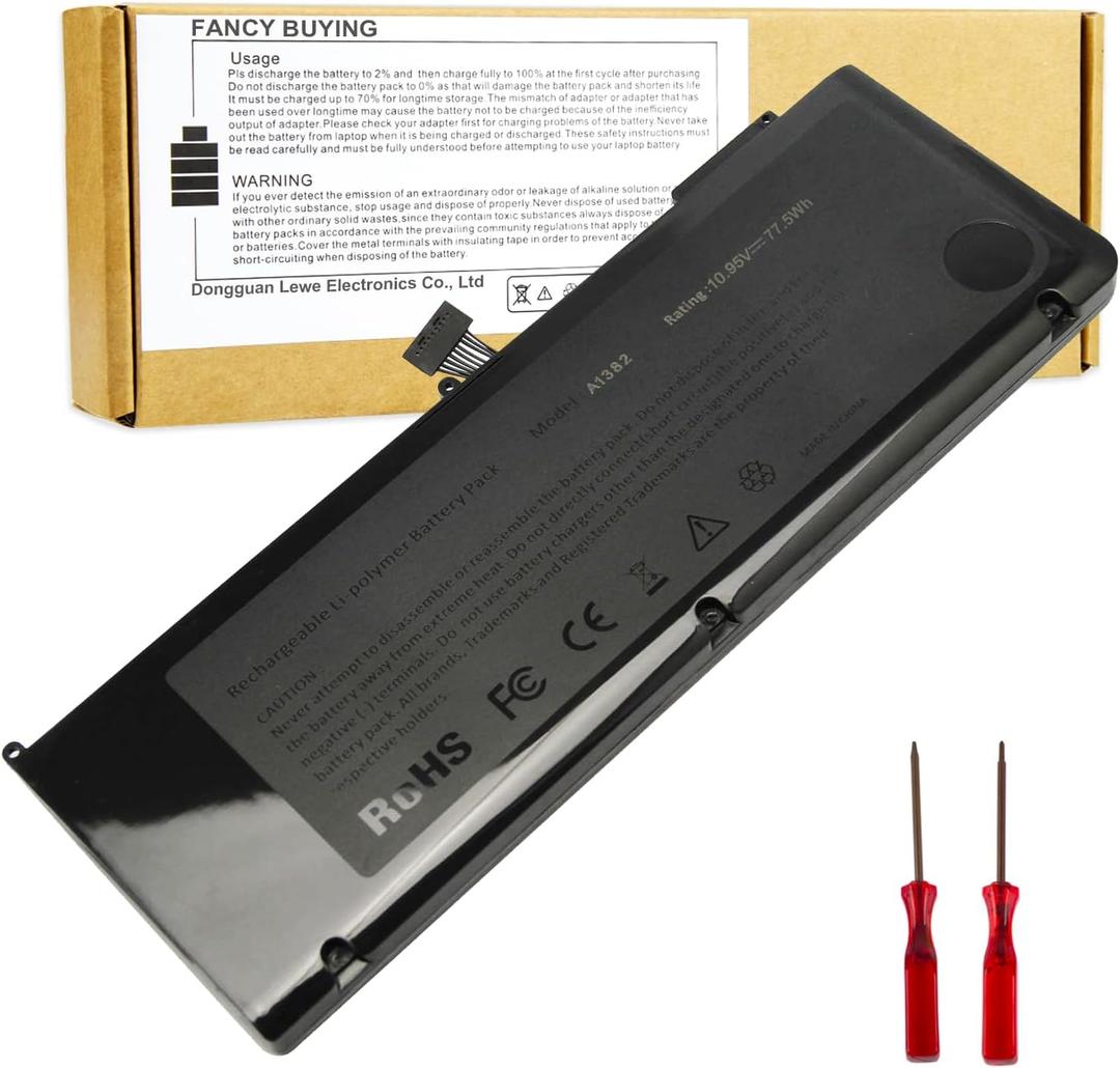 77.5Wh A1382 Battery for MacBook Pro 15 inch Core i7 (only for Early 2011 Late 2011 Mid 2012) 15 inch MacBook Pro 8,2 9,1 A1286 MC721LL/A MC723LL/A MD035LL/A MD318LL/A MD322LL/A MD103LL/A MD104LL/A