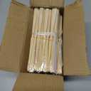 Sepwedd 50pcs White Paper Hand Fan Bamboo Folding,Handheld Paper Folded for Wedding Party and Home Decoration