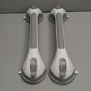 TAILI Grab Bars for Bathtubs and Showers 2 Pack Suction Grab Bar, Heavy Duty Shower Handle Removable Bath Handrails for Seniors and Elderly, Bathroom Safety Grip No Drilling Waterproof,Grey (16.8", Gray)