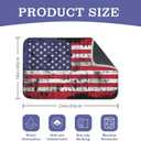 Rustic American Flag Bathroom Rugs 24x16 Inches | Water Absorbent Soft Non-Slip Bath Mat Machine Washable Mats for Showers Laundry Rooms Indoor Doors Decor
