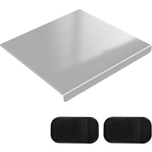 Stainless Steel Cutting Board with Counter Lip, 2 Pack Non-Slip Mats, Yoposeo Heavy Duty Baking Cutting Chopping Boards for Kitchen, Meat, Fruits, Vegetables, Bread (11.8" X 11.8"/ 30 X 30cm)