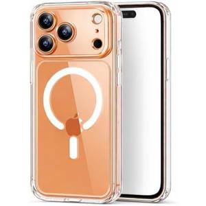 iPhone 17 Pro Clear Case - MagSafe Compatible Magnetic Slim Cover, Shockproof Protection, Wireless Charging, Anti-Yellowing (6.3 inch)