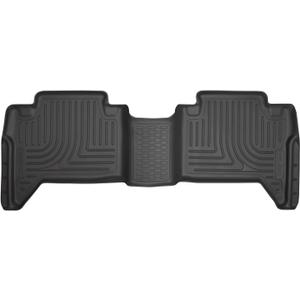 Husky Liners Weatherbeater Floor Mats | Fits 2016-2023 Toyota Tacoma, Double CAB ONLY | 2nd Row, 1-pc Black - 14951