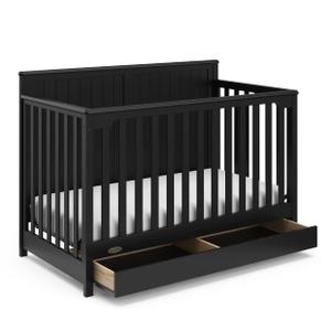 Graco Hadley 5-in-1 Convertible Crib with Drawer, Black