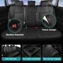 for Toyota RAV4 Seat Covers 2013 2014 2015 2016 2017 2018 RAV 4 XLE SE Limited Platinum Adventure (not for LE&Hybrid) - Custom Leather Car Seat Covers Full Set - Black