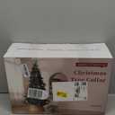 28in Christmas Tree Collar - Woven Hyacinth Tree Collars for Artificial Trees - Rattan Rustic Farmhouse Basket for Tree Base Cover with Cord Cut-Out for 6ft 7.5ft Tree (Natural)