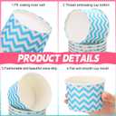 Zeyune 500 Pack 8 oz Ice Cream Cups Disposable Bulk Ice Cream Sundae Bowls Paper Dessert Snack Frozen Yogurt Cups for Hot or Cold Food Wedding Baby Shower Birthday Bar Party Supplies, 10 Colors