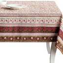 Maison d' Hermine Table Cloth Rectangle Table 100% Cotton 60 x 120 Inches Fall Tablecloth Reusable Everyday Use for Thanksgiving Christmas Decorations Dining Farmhouse Party (Reveillon Au Jardin)