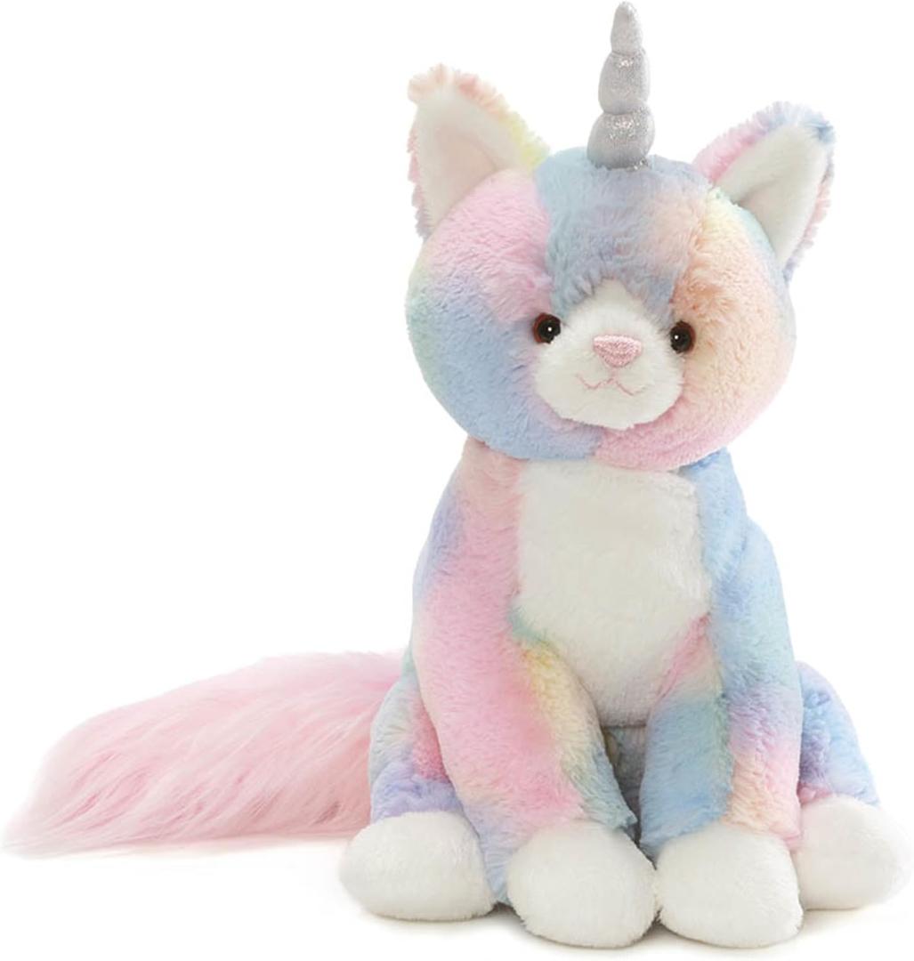 GUND Shimmer Caticorn Stuffed Animal, Unicorn Cat Plushie for Ages 1 and Up, Rainbow, 9"