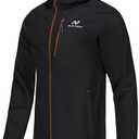 NORDIC OUTLAND Mens Lightweight Hooded Waterproof Rain Jacket Breathable Raincoat Shell for Outdoor Mountain Hiking Size S