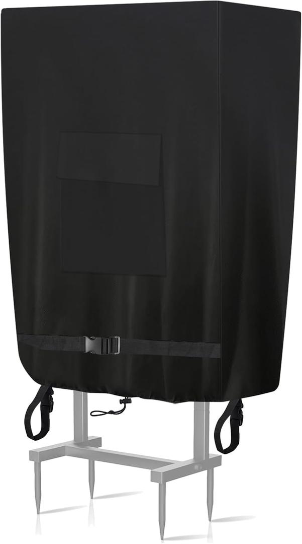 Garden Hose Holder Cover, Hose Covers for Outside Heavy Duty 500D Oxford Polyester Coated Tarpaulin Protect your Hose Holder(Black)