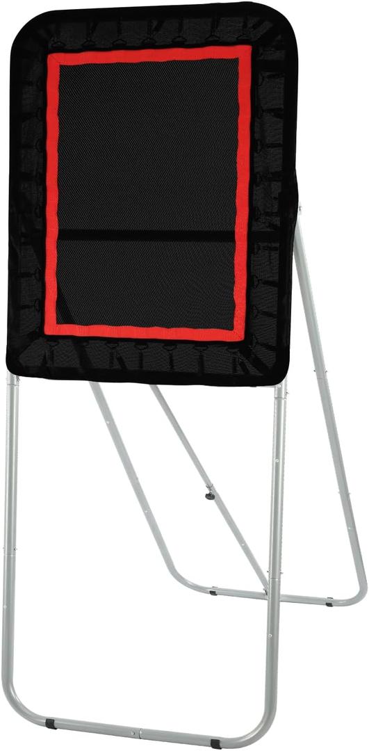 VEVOR Folding Lacrosse Rebounder for Backyard, Volleyball Bounce Back Net, Pitchback Throwback Baseball Softball Return Training Screen, Adjustable Angle Shooting Practice Training Wall (3X4FT)