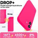 Vooii Magnetic for iPhone 17 Case, Compatible with Magsafe (Premium Liquid Silicone) (Integrated Camera Control Button) Full Body Protective Anti-Scratch Microfiber Lining 6.3", Hot Pink