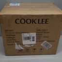 COOKLEE Stand Mixer, 9.5 Qt. 660W 10-Speed Electric Kitchen Mixer with Dishwasher-Safe Dough Hooks, Flat Beaters, Wire Whip & Pouring Shield Attachments for Most Home Cooks, Silver (Black)