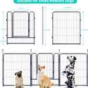 Dog Playpen Portable Outdoor Dog Fence, Dog Playpen for Large/Medium/Small Dogs, Dog Fences for The Yard with Doors Foldable Metal
