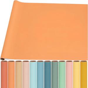 Breling 12 Rolls 47.2" x 12 ft Colored Bulletin Board Paper, Bright Color
