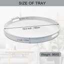 FramePro Large Round Wooden Coffee Table Trays 20" - Multi-Functional Home Decor Ottoman Serving Platter White