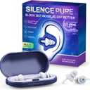 Ear Plugs for Sleeping 3D Oval Noise Cancelling Earbuds & Focus Design,Soft Reusable Silicone Ear Plugs for Noise Reduction (35dB),Ideal for Side Sleepers-2 Pairs (S + M/L)