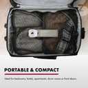 SABRE 120 dB Wedge Door Stop Security Alarm, Extremely Loud Wireless Alarm Siren Audible Up To 1,500 Ft., Non-Skid Pad, Compact Alarm Great for Home, Travel, Apartment or Dorm (White)