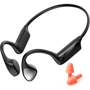 Bone Conduction Headphones - Bluetooth 6.0 Open Ear Headphones, Comfort Fit Wireless Headphones with Mic, 10hrs Playtime, IPX6 Sweatproof, Lightweight, Premium Loud Sound for Running, Sport, Travel (Black)