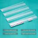 Mahjong All-in-One Tile Rack & Pusher, Clear Acrylic Mahjong Rack and Pusher Combo, Modern American Mahjong Tile Racks, Set of 4, White, 17.72 inches