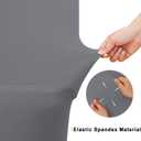 Smiry 2 Pack Spandex Table Cloth 8FT, Elastic Fitted Stretch Tablecloths, Washable and Wrinkle Free Rectangular Patio Table Cover for Outdoor, Wedding, Banquet & Parties (Grey, 96Lx30Wx30H Inch)