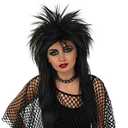 fun shack 80s Rocker Wig Women, Punk Rocker Wig, Spiked Wig, Rockstar Hair, Mullet Wig Women, Rock Star Wig, Spiky Black Wig