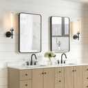 Black Knurled Wall Sconce, 20" Bathroom Wall Sconce 2Pc, Glass Tube and Brass Wall Sconces Lighting, Wall Light Mirror Sconces,Vanity Sconce Lights for Bath, Bedroom, Living Room, Hallway