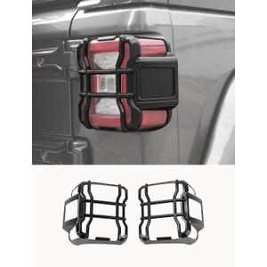 Savadicar Carbon Fiber Taillight Trim Cover for Jeep Wrangler JL JLU 4xe & Gladiator JT 2018Present Rear Light Accent, Exterior Styling Upgrade Accessory
