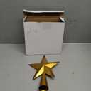 Glitinsel Brass Christmas Star Tree Topper 10 Inch Farmhouse Star Treetop Christmas Metal Rustic Xmas Decorative Holiday Ornament Handmade Vintage Decoration Gifts