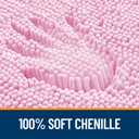 OLANLY Large Bathroom Rugs 59x35, Extra Soft Absorbent Chenille Bath Rugs, Rubber Backing Quick Dry, Machine Washable Bath Mats for Bathroom Floor, Tub and Shower, Home Decor Accessories, Pink