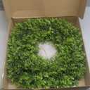 22 Boxwood Wreath for Front Door,Spring Summer All Season Wreaths, Farmhouse Door Wreath Outdoor Indoor for All Seasons Decor (Green)