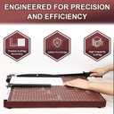 18 Inch Guillotine Paper Cutter - Heavy Duty Professional Paper Trimmer for Cardstock, Photos & Office Use - 12 Sheet Capacity with Safety Lock