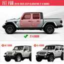 Running Boards Side Steps Fit for Jeep Gladiator JT 4 Doors 2019-2026 | 4 Packs Heavy-Duty Carbon Steel Side Steps, 5.9 In Textured Black Step Bars, Nerf Bars, Not Fit For Rock Rails
