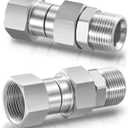 M MINGLE Pressure Washer Swivel Fitting, Metric M22 14mm Thread, Stainless Steel, 4500 PSI, 2 Pcs