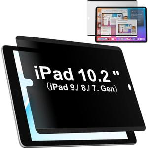 IPROKKO Magnetic Privacy Screen Protector Compatible With iPad 9th 8th 7th Generation 10.2 Inch (2021/2020/2019)& iPad Air 3th & iPad Pro 10.5", Removable Anti Glare Blue Light Spy Filter Private Black Security Cover