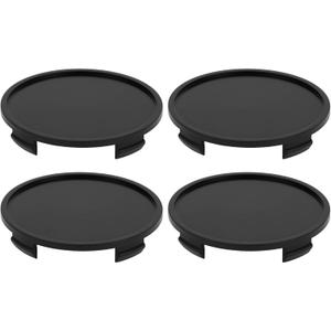 4 Pcs 76.3mm 3.00" OD - Universal Car Wheel Hub Center Caps - Car SUV Trucks Auto Hub Covers Scratch Resistant Rustproof - Durable Plastic Matte Black