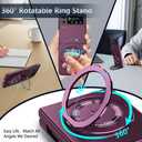 Compatible with Samsung Galaxy Z Flip 4 Case, Magnetic Hinge Protection Shockproof Matte PC with Non-Slip Grip Protective Cover for Samsung Galaxy Z Flip 4 5G (Purple)