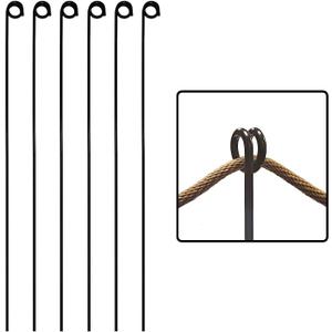 42" Inch, Single Rope Poles/Stakes for Creating a Rope Border Around Flower beds, Trees, Garden Paths, walkways, Fountains - 12 Pieces
